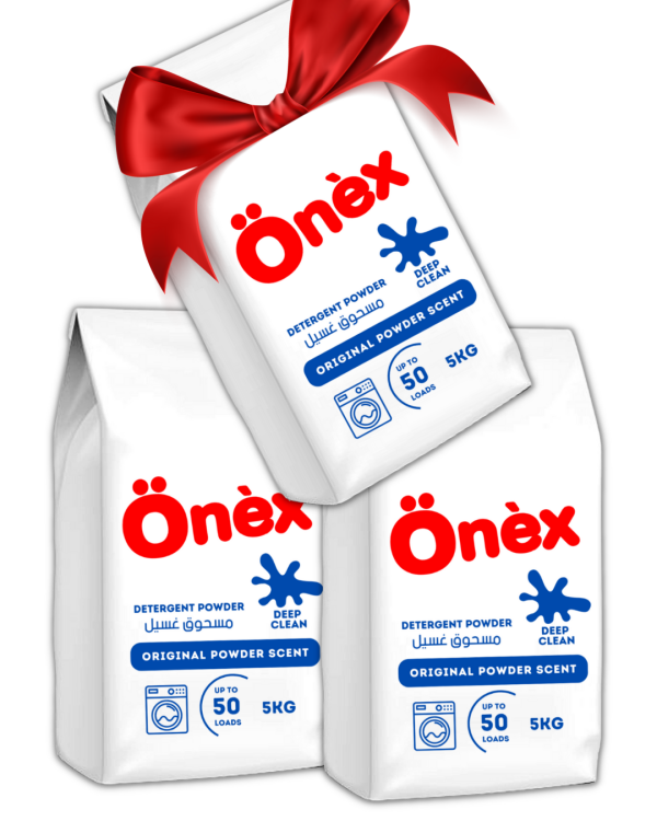 مسحوق غسيل اونيكس 5 كيلو 2+1 مجانا