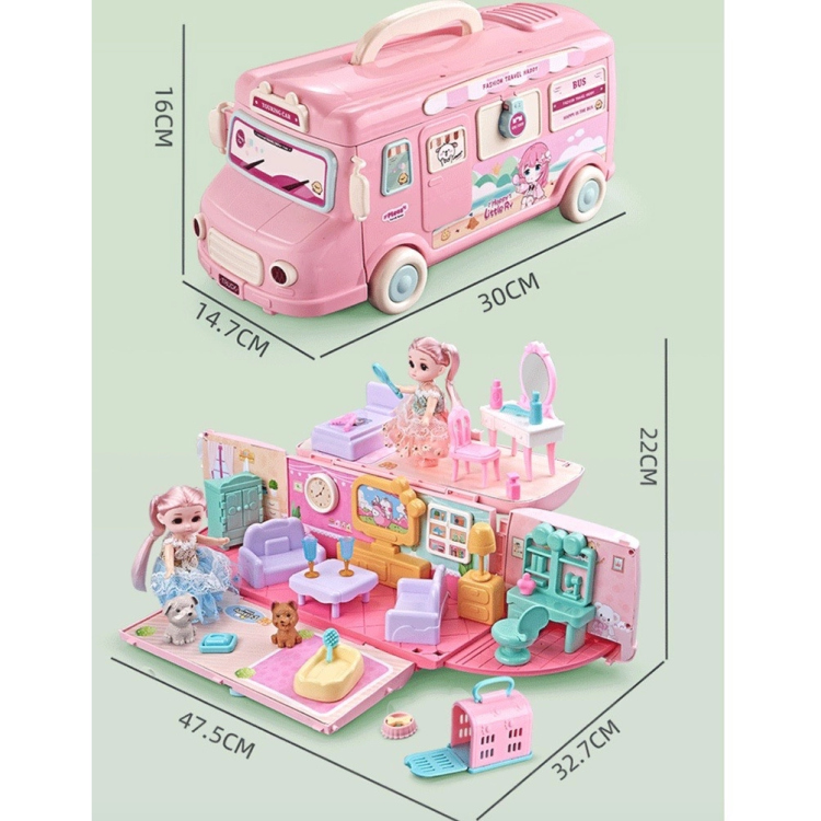 لعبة باص يتحول لقبيت باربي 