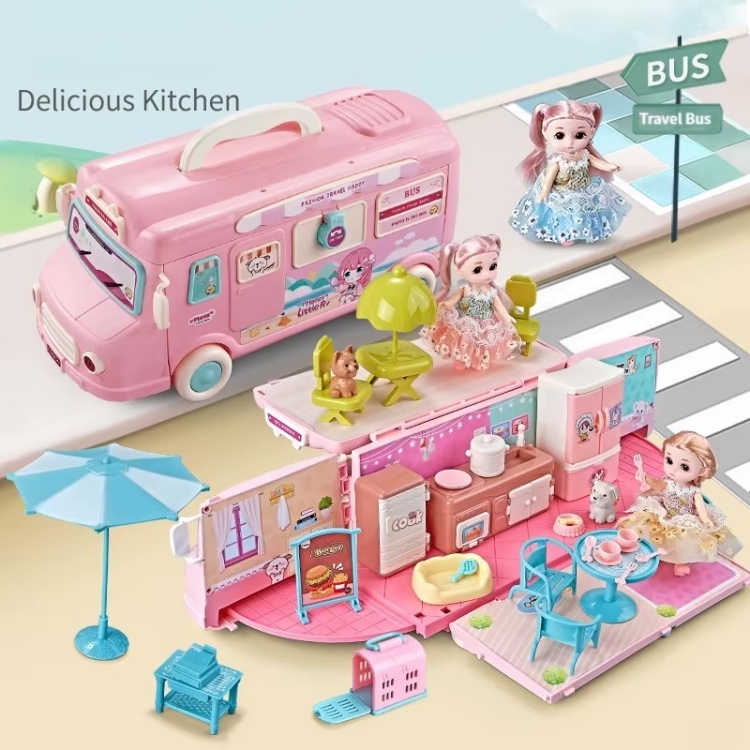 لعبة باص يتحول لقبيت باربي 