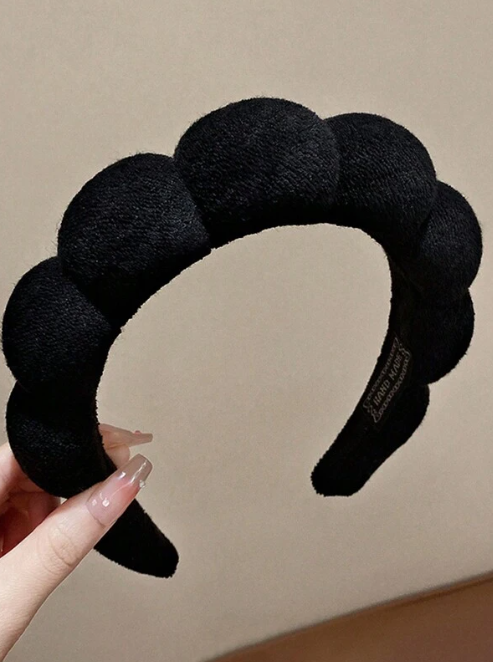 Women Headband & 2pcs Fuzzy Scrunchie 