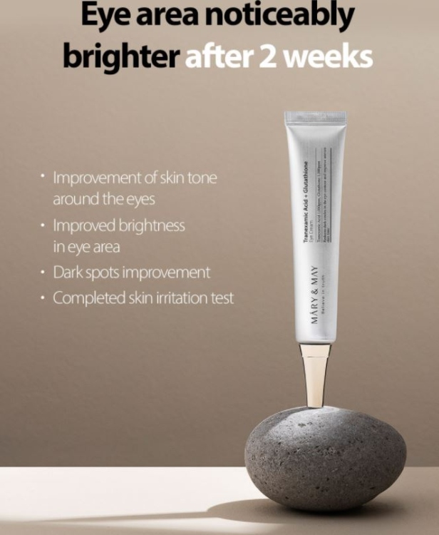 Mary&May Tranexamic  Acid+ Glutathion Eye cream كريم العين حمض الترانيكساميك + الجلوتاثيون