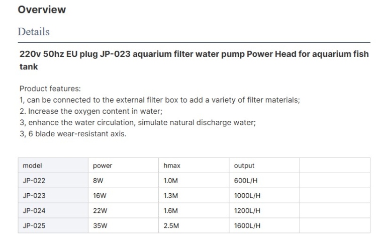 مضخة مياه ( معلقة وأرضية) من SUNSUN