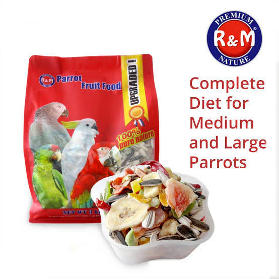 خلطة ببغاء مع الفواكة المجففة الطبيعية R&M