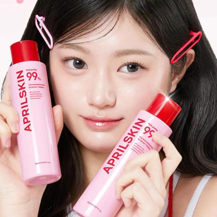 April skin milky toner تونر حليبي مرطب بالنياسنميد و الترازنميك اسد 