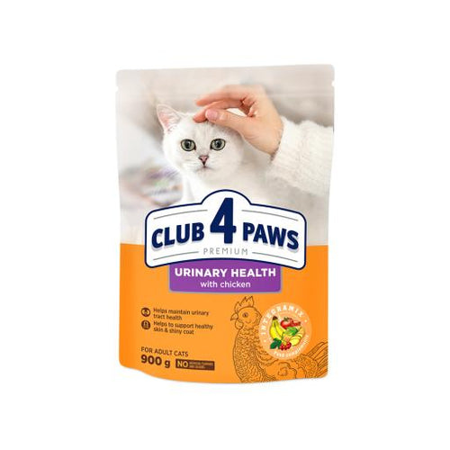 CLUB 4 PAWS PREMIUM للقطط البالغة صحة المسالك البولية 900 جرام