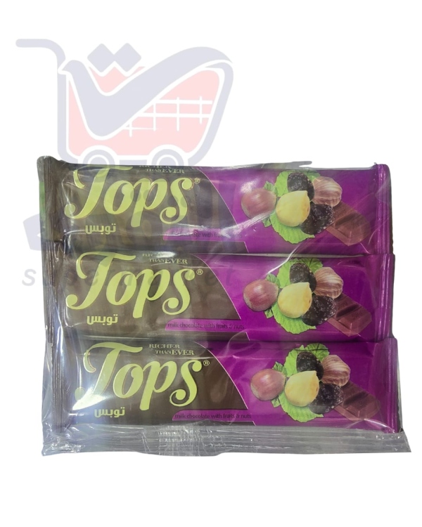 توبس شوكولاتة بندق وزبيب*3