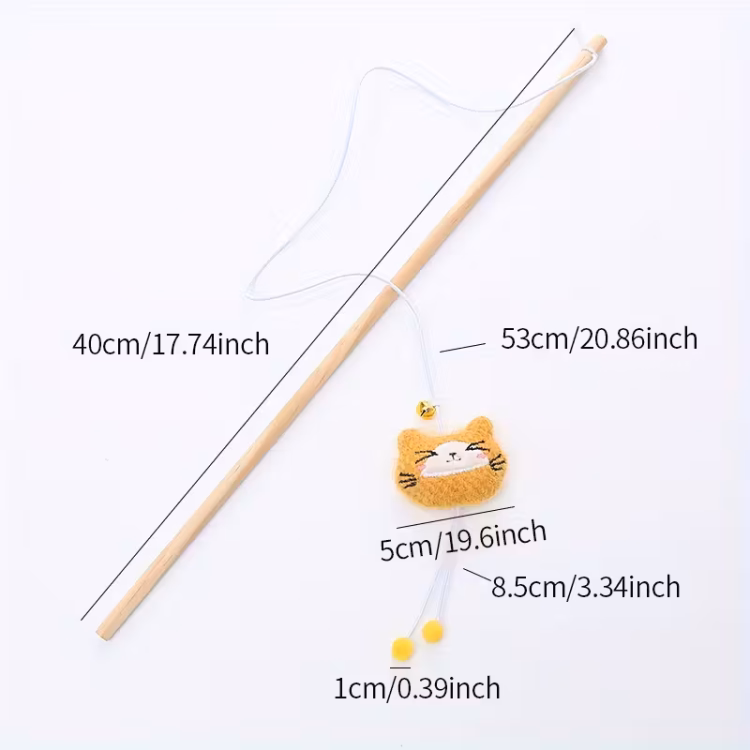 لعبة عصى القطط الممتعة بجرس وأشكال لطيفة 