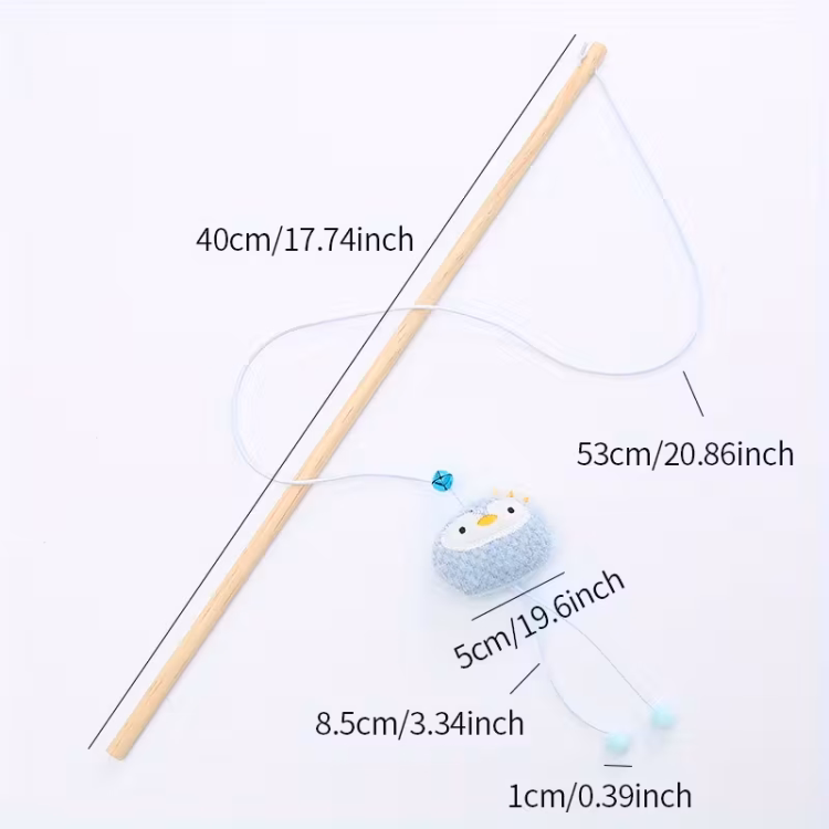 لعبة عصى القطط الممتعة بجرس وأشكال لطيفة 