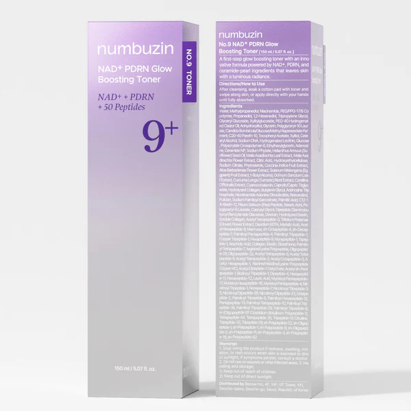 numbuzin, No.9 NAD+ PDRN Glow Boosting Toner