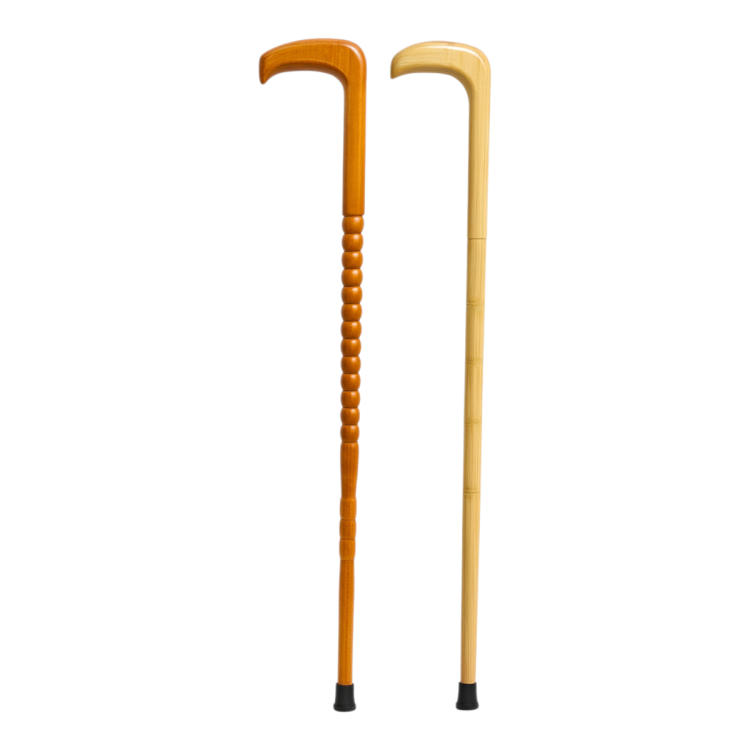 عكاز خشب يد معكوف 