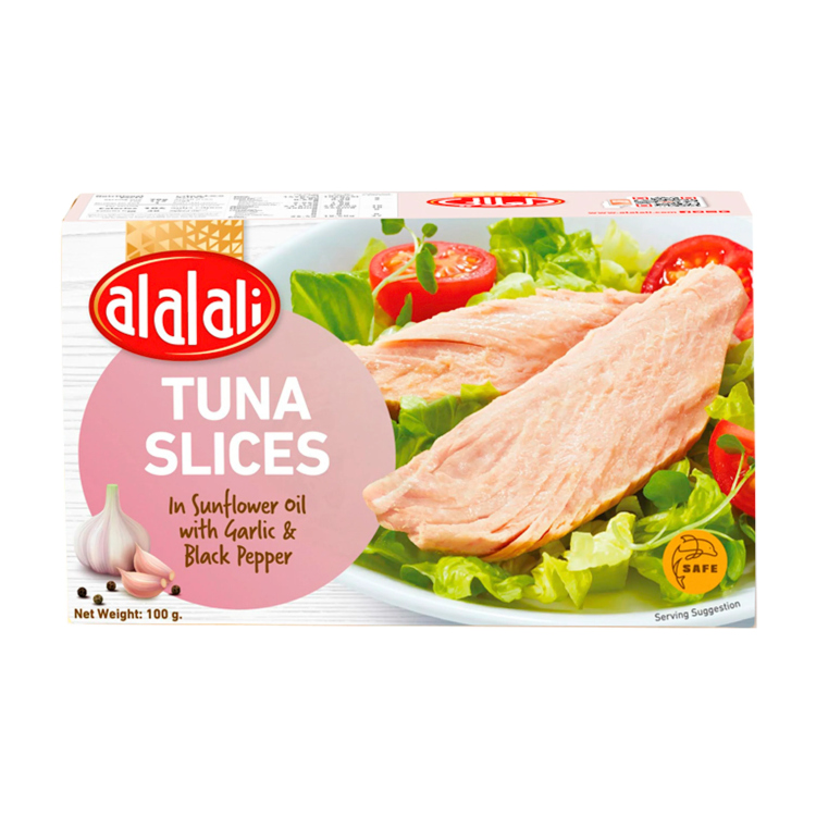 العلالي تونا شرائح ثوم وفلفل100غم