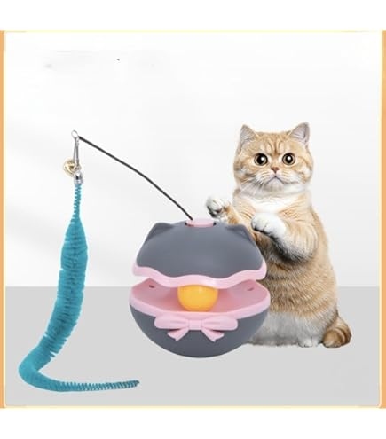 لعبة القطط التفاعلية مع دوده متحركة وجرس "تعمل بالبطارية"