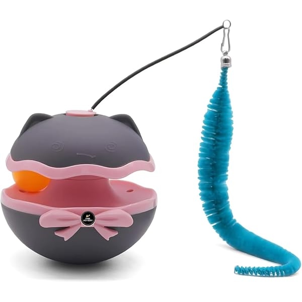 لعبة القطط التفاعلية مع دوده متحركة وجرس "تعمل بالبطارية"