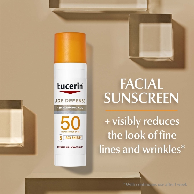 Eucerin age Defense واقي شمس مقاوم لعلامات التقدم للبشرات العاديه والجافه والمختطله 
