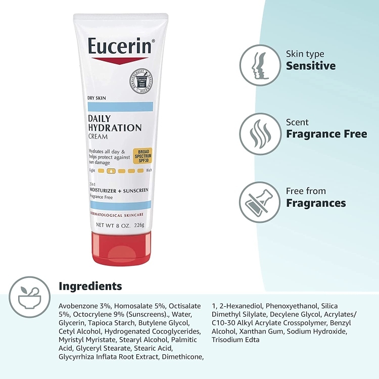 Eucerin Daily Hydration كريم يوسيرين مرطب + واقي شمس