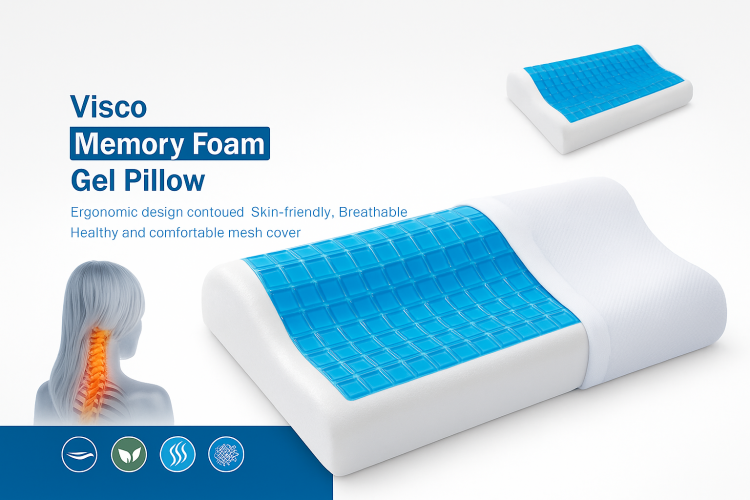 وسادة طبية الجِل الميموري مع فوم  فاخر بحجم 58*35 سم