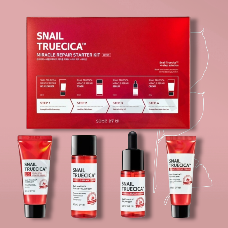 بكج الحلزون الكوري  المعجزة ❤ SOME BY MI Snail Truecica Miracle Repair Kit
