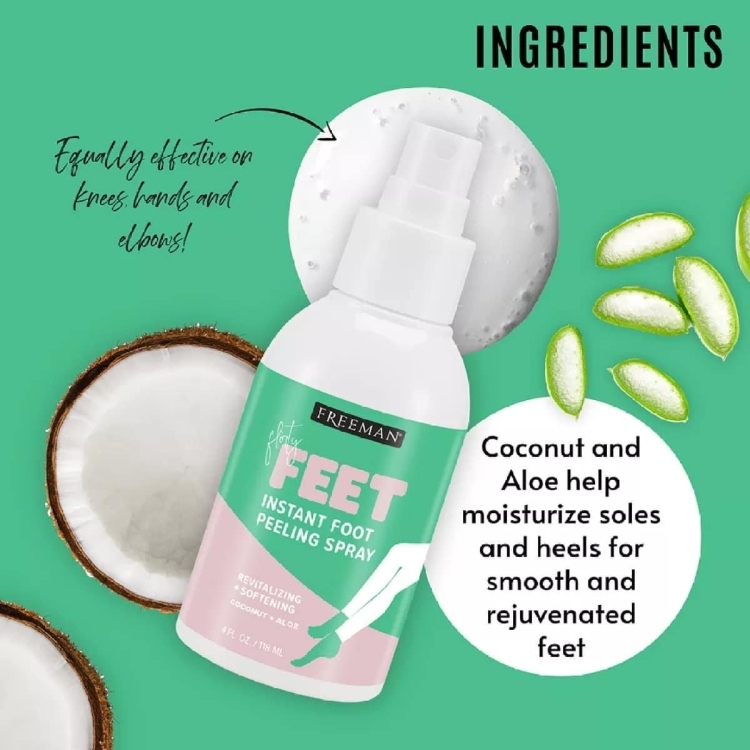 Freeman feet exfoliate peeling spay بخاخ لتقشير القدمين 