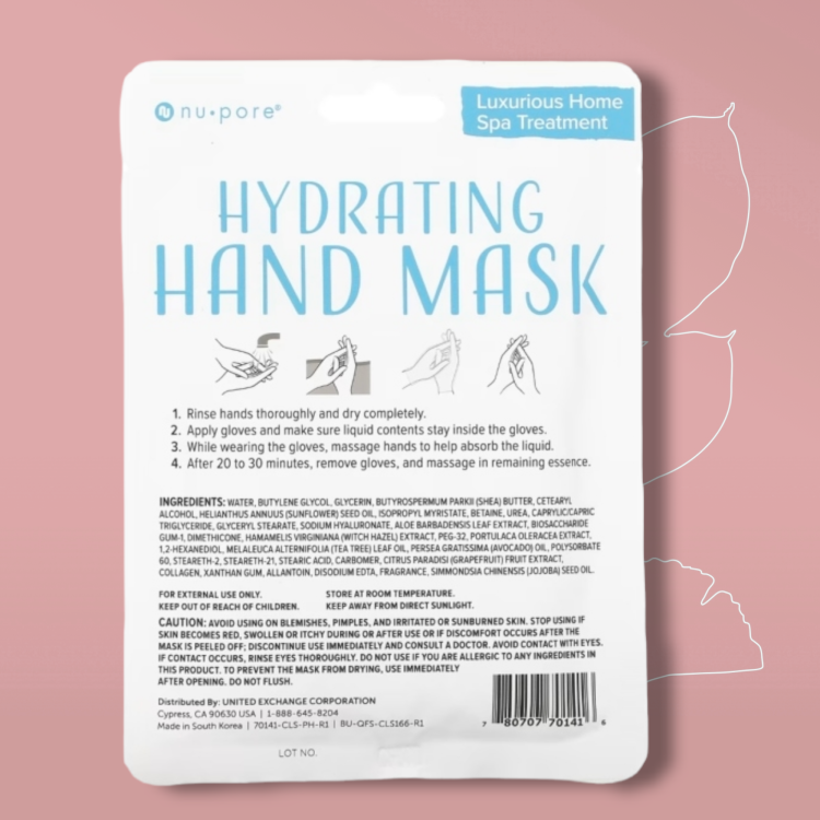 ماسك ترطيب الايدي  Nu pore hydrating hand mask 