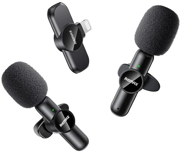 REMAX K10 RYUSIC SERIES ONE-TO-TWO LIVE STREAM WIRELESS MICROPHONE -IPHONE-type-c