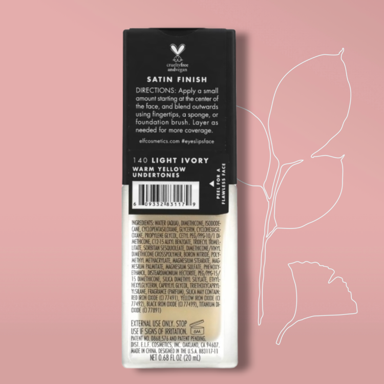 Elf Flawless satin foundation ايلف فاونديشن 