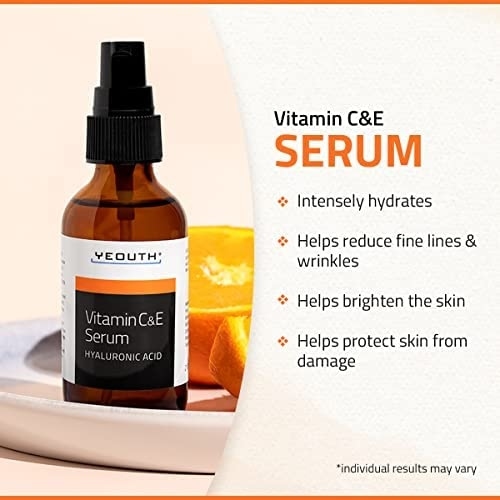 Yeouth vitamin C & E & hyaluronic acid serum سيروم فيتامين سي بيور 