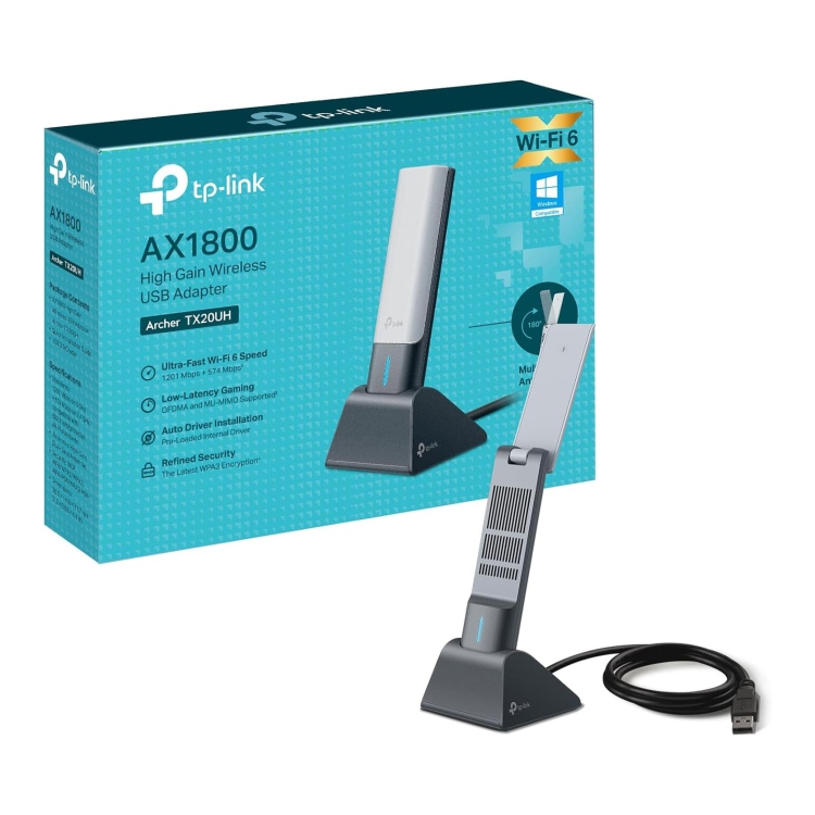 TP-LINK ARCHER TX20UH WIFI DONGLE, AX1800 WI-FI 6 WIRELESS  HIGH GAIN