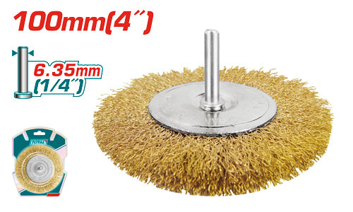 Total TAC34041 Circular grinding wire brush 100mm فرشاية سلك للدرل 4 "