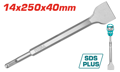 Total TAC15121412 SDS plus chisel 14X250 X 40mm أزميل همر مبسط