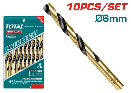 TOTAL TAC100603 Hss drill bit ريش حديد 6 ملم اصفر