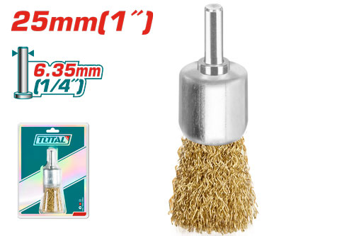 Total TAC37011 Wire end brushes with shank فرشاية سلك نحاس للدرل 24 ملم