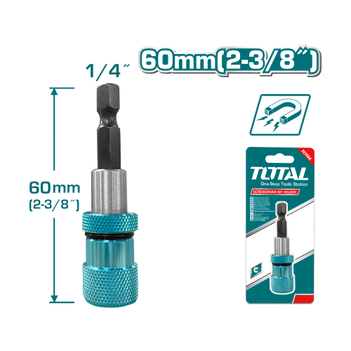 Total TAC464601 راسية درل 6 سم مع قاعدة مغناطيس