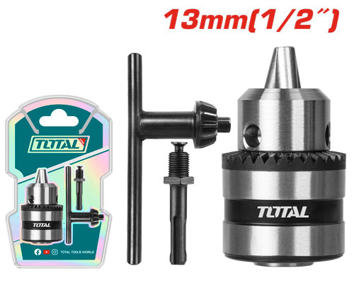 TOTAL TAC451301.1 13mm Key chuck with adaptor جوزة درل مع ادابتر