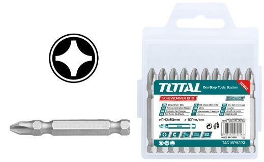 TOTAL TAC16PH223 Screwdriver bit راسيات مصلب PH2 5سم /10