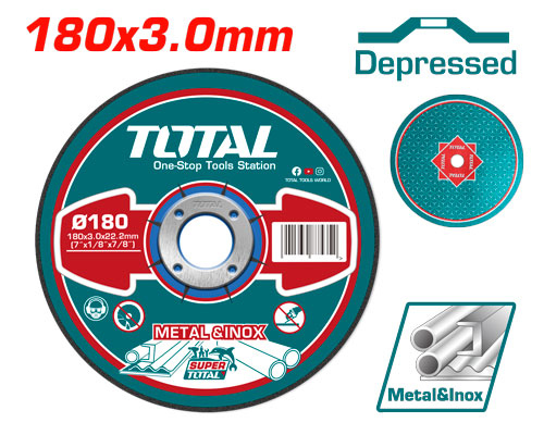 TOTAL TAC2211801 Abrasive Metal Cutting Disc 7" فير حديد