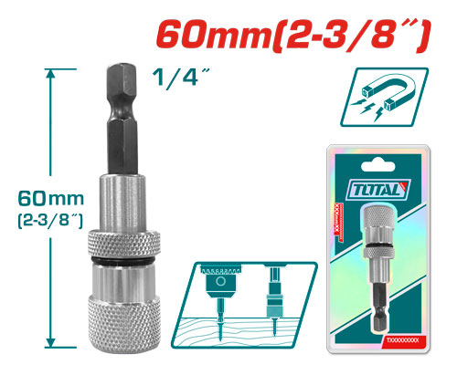 Total TAC464601 راسية درل 6 سم مع قاعدة مغناطيس