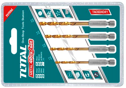Total TACSD4041 طقم ريش حديد 4 قطع 1.5-4 ملم