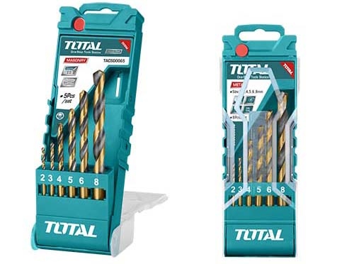 Total TACSD0065 طقم ريش حديد 2-8 ملم