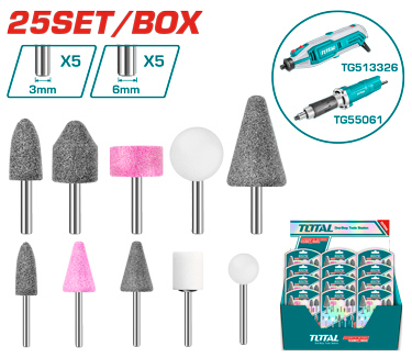Total TAKB1001 طقم حف حجر درل 10 قطع