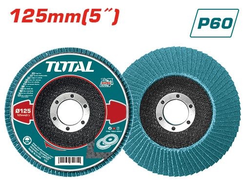 Total TAC641252 Zirconium flap disc 5" P60 ورق حف مدرج ازرق