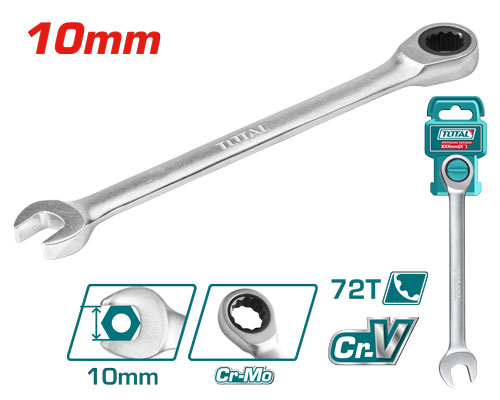 Total TCSPAR101 Ratchet spanner 10mm مفتاح شق رنج طقطيقة