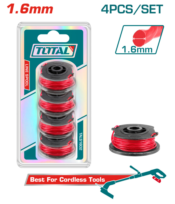 Total TALS1602 حبل ماكنة قص عشب 4 قطع