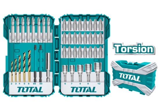 TOTAL TACSDL24501   45PCS Torsion Screwdriver bit set طقم راسيات درل