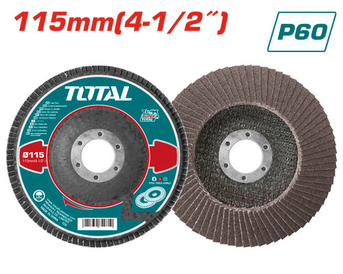 TOTAL TAC631152 Flap disc 4.5*22mm,P60 ورق حف مصفط