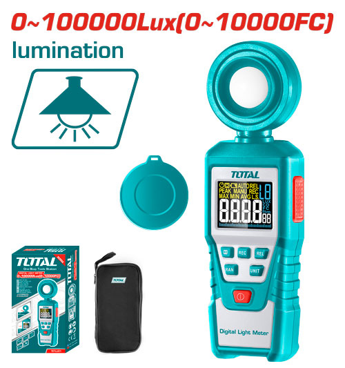 Total TETLU01  Digital Light Luxmeter
 جهاز قياس شده الاضائة