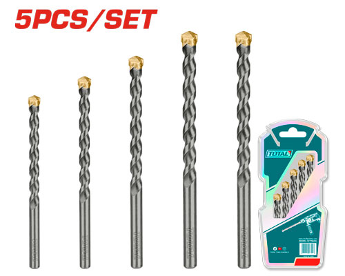TOTAL TACSD5055 Masonry Drill Bits Set 5PCS 4-10MM طقم ريش حجر