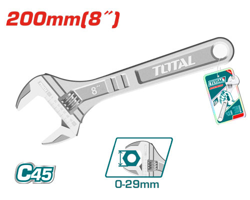 TOTAL THT101083 Adjustable wrench 8" مفتاح موليت