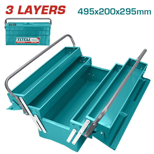 TOTAL THT10701 METAL TOOL BOX 3 LAYERS صندوق عدة حديد كبير