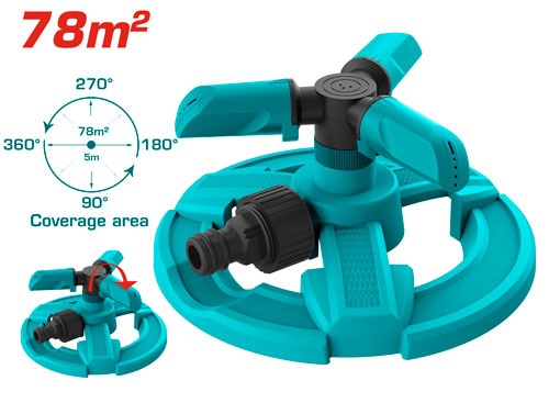 Total THPS23602 Plastic 3 Arm Rotatory Sprinkler نافورة رش ثلاثية