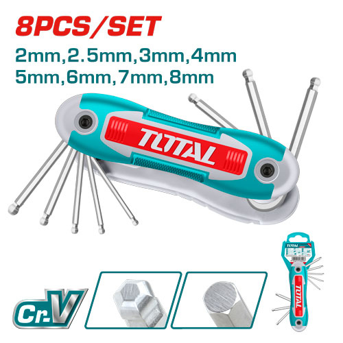 TOTAL THT1061836 Ball point hex key طقم الن كي مسدس طبة